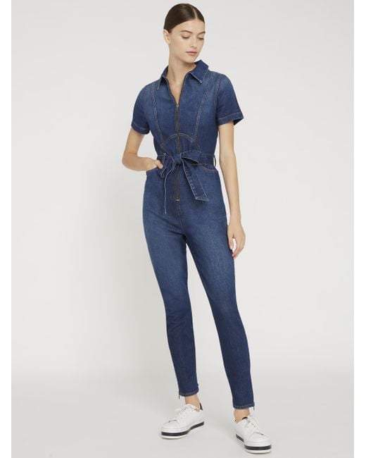 alice and olivia denim jumpsuit