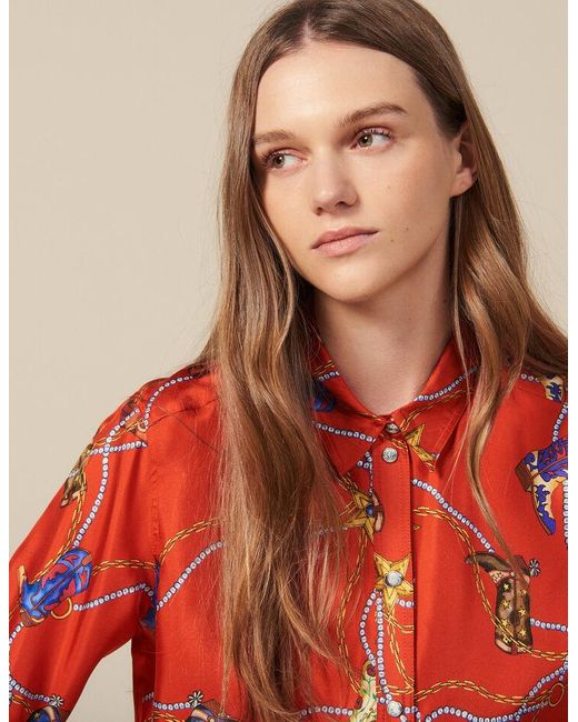 sandro printed shirt