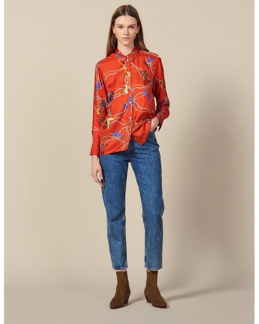 sandro printed shirt