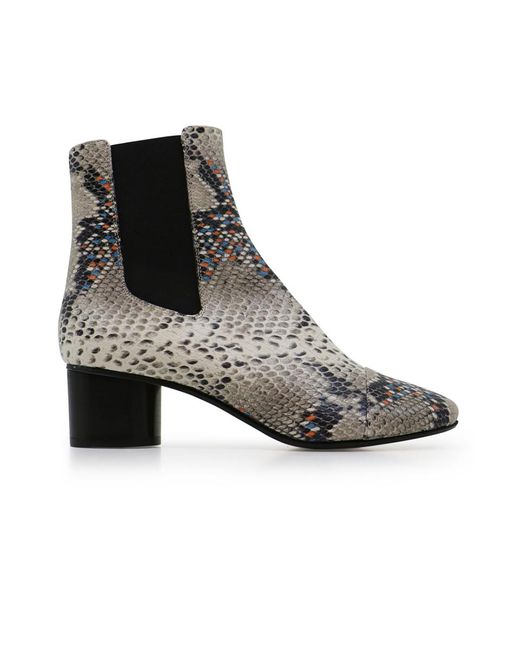 isabel marant snakeskin ankle boots