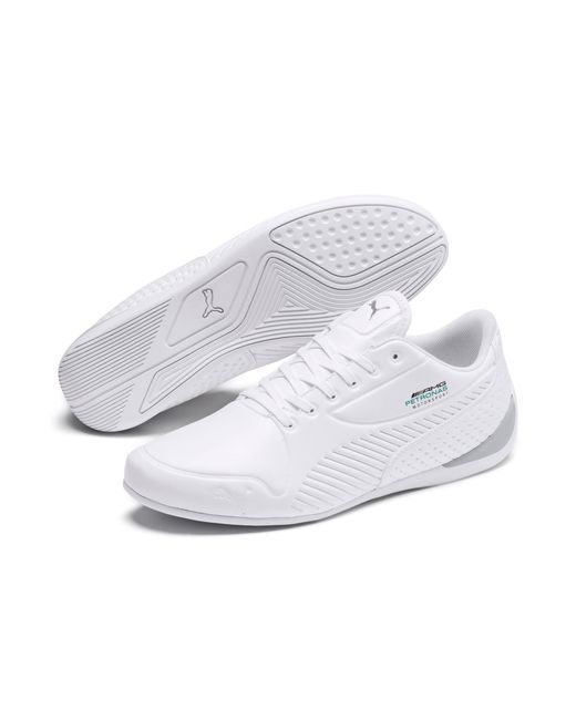 puma mercedes slides white