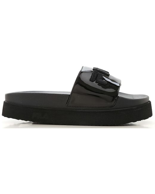 fila sandals womens black