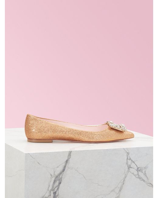 roger vivier flower strass flats