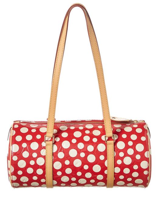 Lyst - Louis Vuitton Limited Edition Yayoi Kusama Red Dots Monogram Vernis Leather Papillon 30 ...