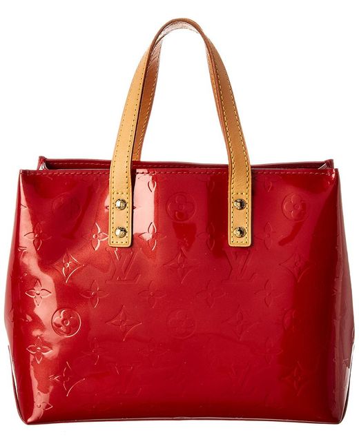 Louis Vuitton Red Monogram Vernis Leather Reade Pm in Red - Lyst