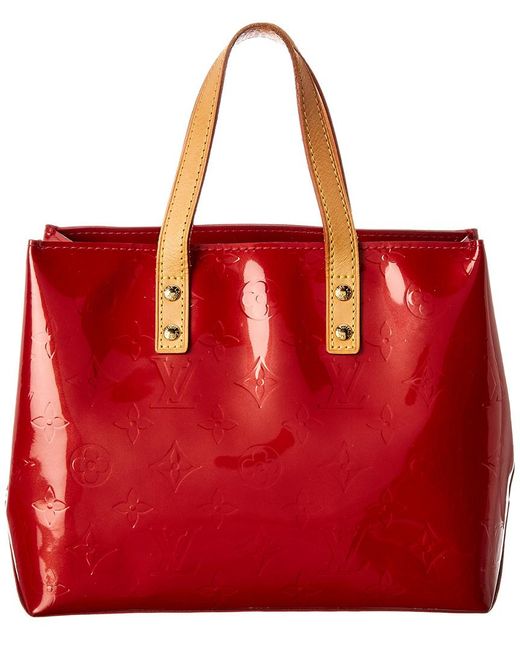 Louis Vuitton Red Monogram Vernis Leather Reade Pm in Red - Lyst