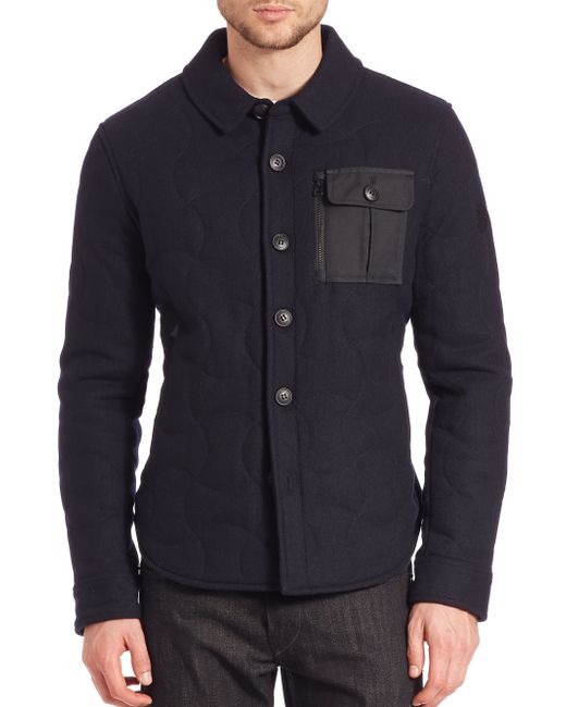 Spiewak Quilted Cpo Jacket in Black for Men | Lyst
