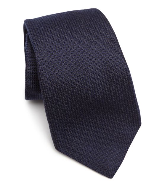 Kiton Solid Knit Tie in Blue for Men | Lyst