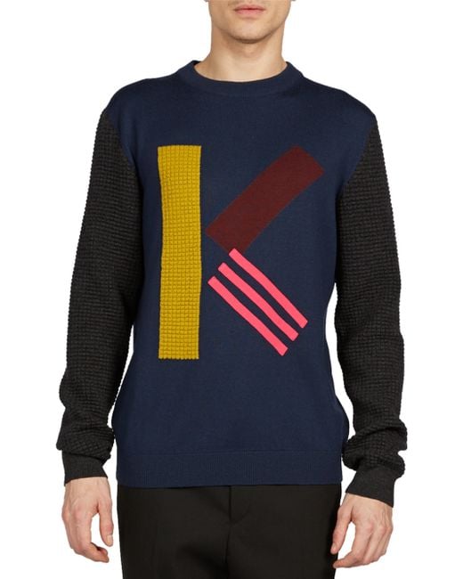 Kenzo Crewneck Sweater in Blue for Men Lyst