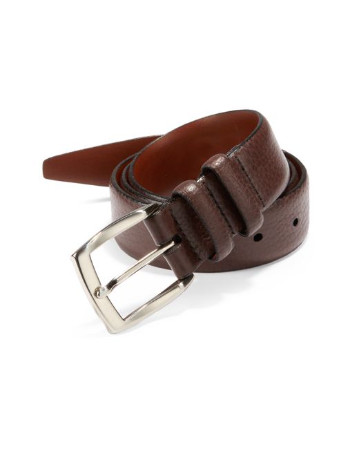 Saks fifth avenue Tumbled Leather Belt in Red for Men Lyst