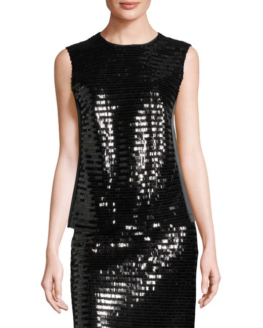 sequin sleeveless top