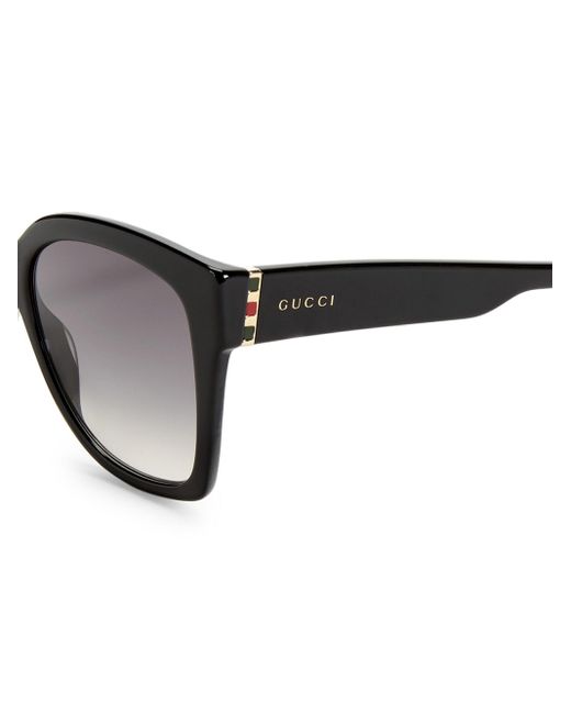 Gucci Women&#39;s 54mm Classic Square Sunglasses - Black in Black - Lyst