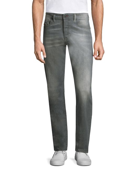 Diesel Buster Slimfit Jeans in Gray for Men Lyst
