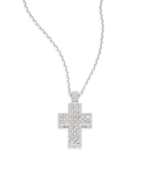 Swarovski Crystal Cross Pendant Necklace in Silver - Save ...