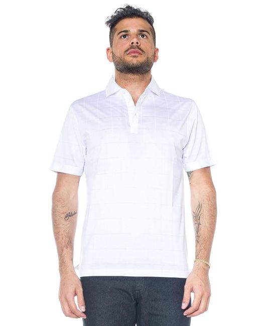 Download Lyst - Andrea Fenzi Short Sleeve Polo Shirt in White for ...