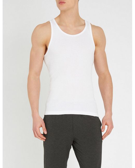 Lyst - Calvin Klein Pack Of Two Cotton Classics Cotton Tank Top in ...