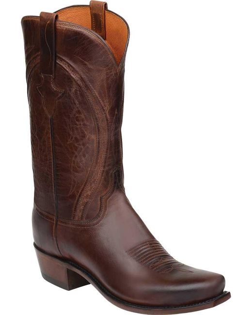 Lucchese bootmaker Clint 7 Toe Western Boot in Brown for Men | Lyst