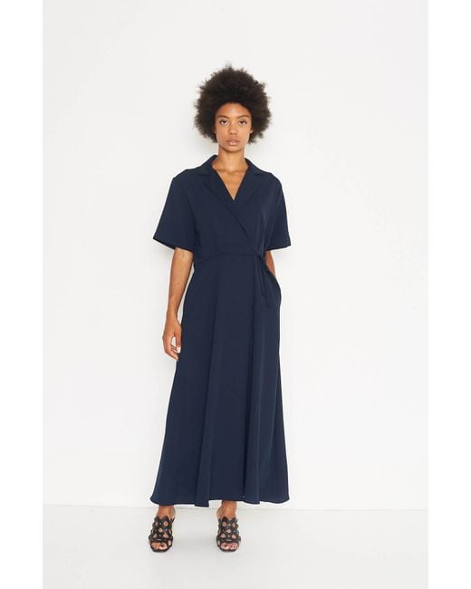 Lyst Shaina Mote Mallorca Wrap Dress In Blue Shaina Mote Blue Mallorca Wrap Dress Lyst