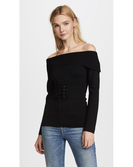 Minkpink Hold Tight Corset Knit Top in Black Lyst