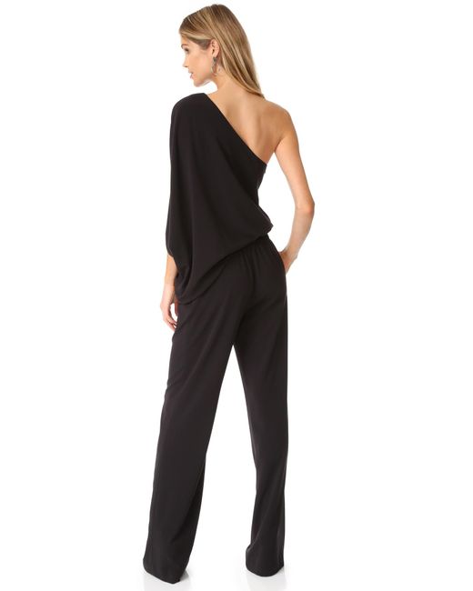 halston heritage asymmetrical jumpsuit