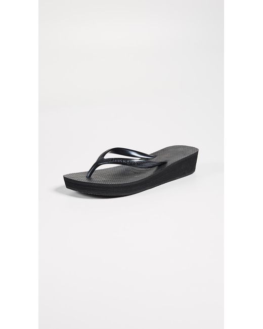 havaianas wedge black