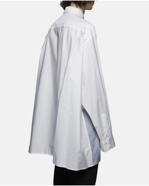 Raf simons Oversized White Gauze Shirt in White for Men Lyst