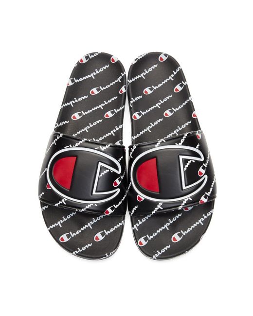 black champion slides mens
