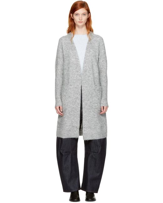 grey mohair cardigan
