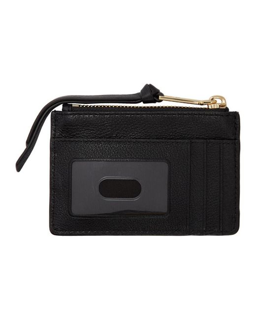 Marc Jacobs Black Soft Shot Top Zip Multi Card Holder in Black - Lyst