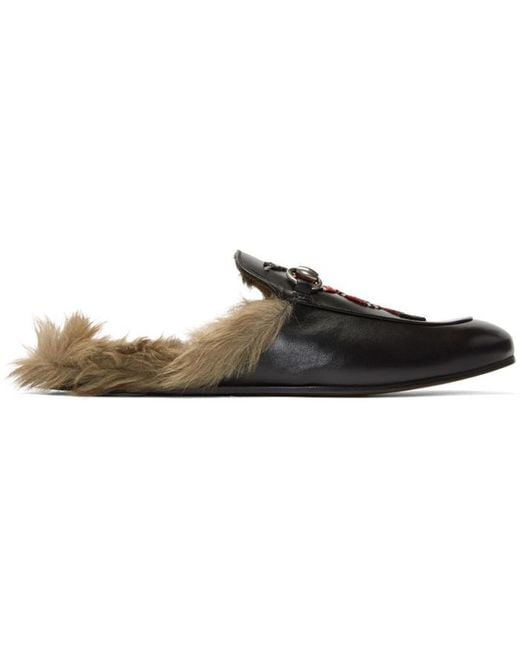 all black gucci slippers
