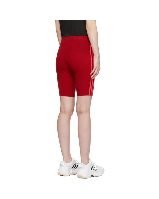 adidas red cycling shorts