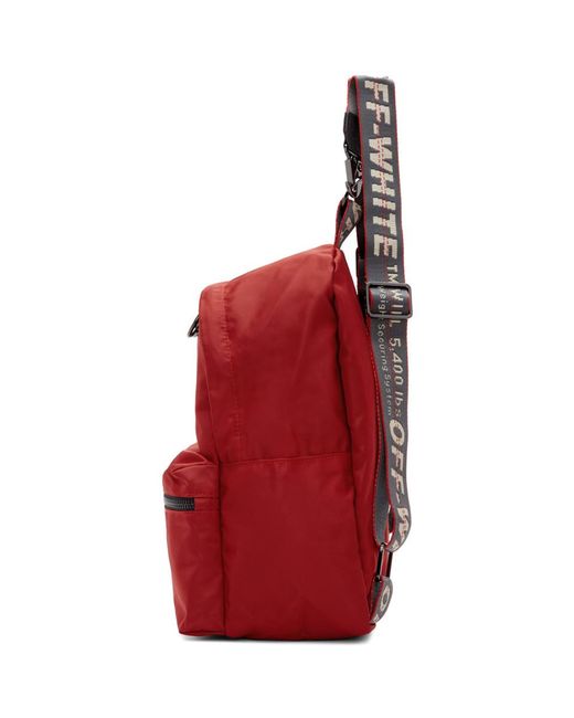 Off-White c/o Virgil Abloh Red Mini Backpack in Red for Men - Lyst