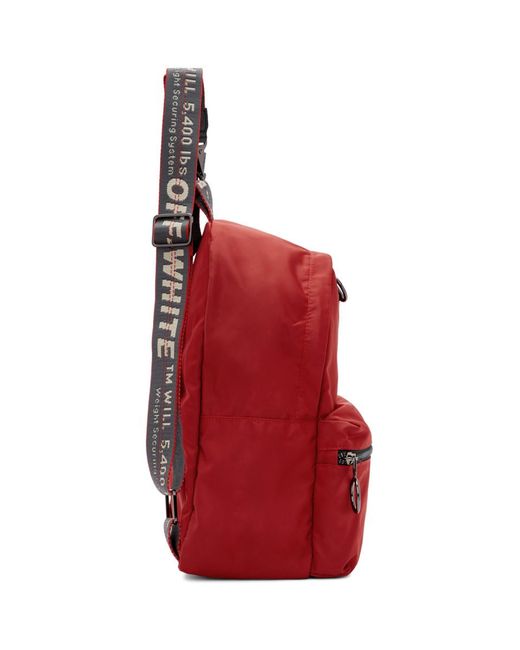 Off-White c/o Virgil Abloh Red Mini Backpack in Red for Men - Lyst
