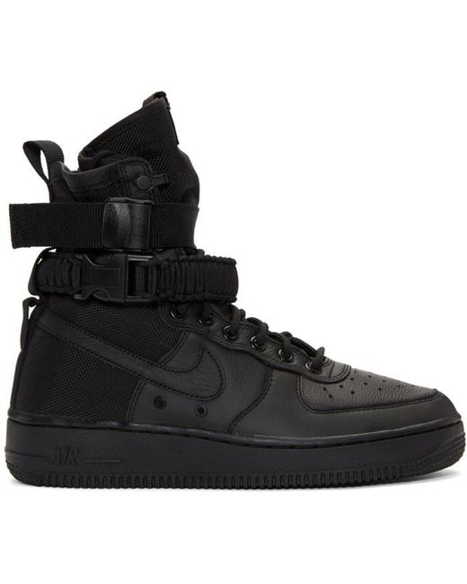 Nike Black Sf Air Force 1 High-top Trainers in Black for Men - Save 18% ...