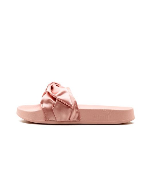 puma fenty bow slides pink