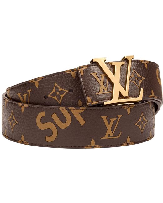 Lyst - Supreme Louis Vuitton X Initiales Belt 40 Mm Monogram Brown Gold in Brown for Men