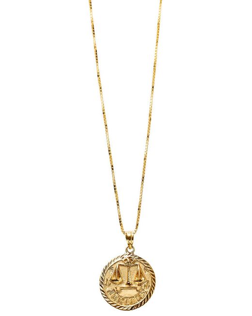 Supreme Justice Gold Pendant In Metallic Lyst Supreme Metallic Justice Gold Pendant