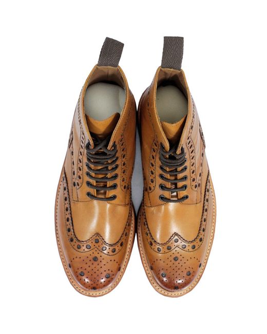 grenson fred v tan calf