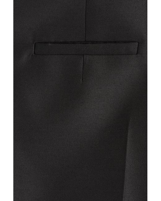 Valentino Barathea Wool Trousers in Black | Lyst