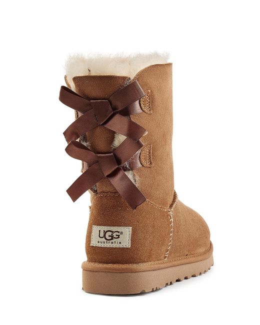 Ugg Mini Bailey Bow Suede Boots in Blue - Save 68% | Lyst
