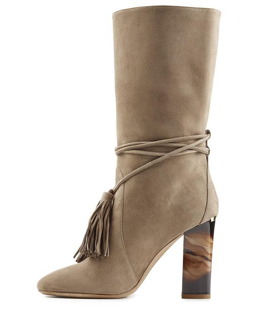 Burberry Suede Boots With Tassels - Save 95% | Lyst