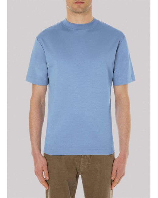 Download Sunspel Men's Brushed Cotton Mock Turtle T-shirt In Fern ...