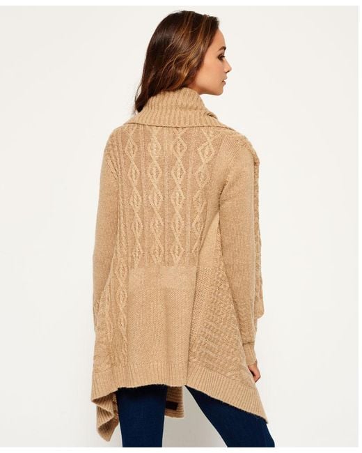Superdry Haden Cable Waterfall Cardigan | Lyst