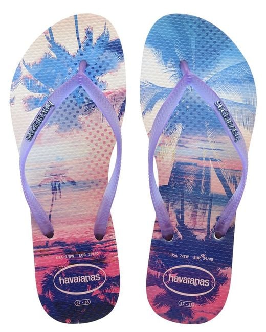 Havaianas Slim Paisage Sandal in Blue | Lyst