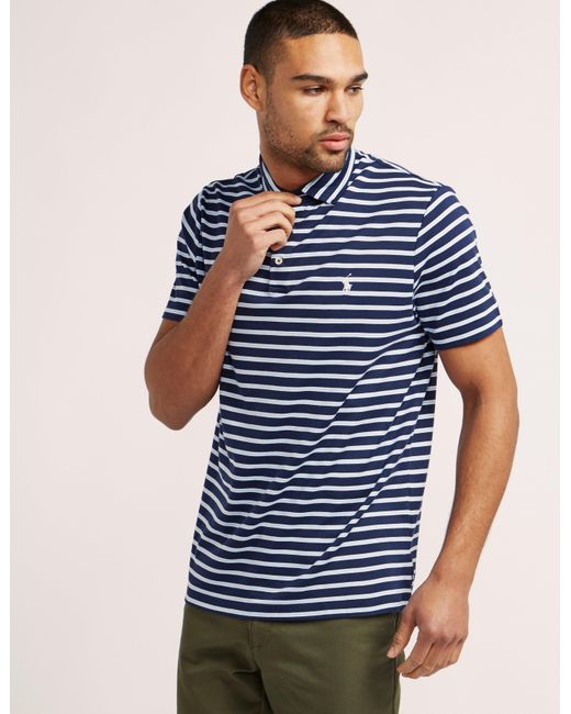Lyst - Polo ralph lauren Stripe Short Sleeve Polo Shirt in Blue for Men