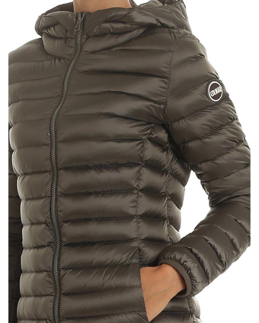 Colmar Synthetic Place Long Crop Down Jacket In Green - Lyst