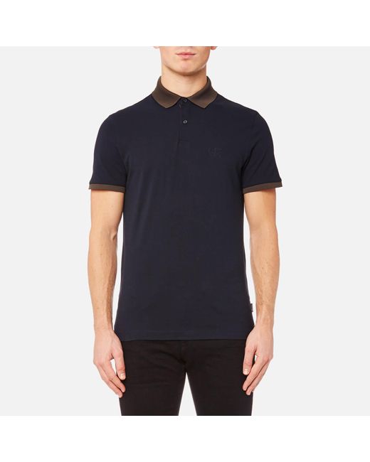 calvin klein blue polo shirt