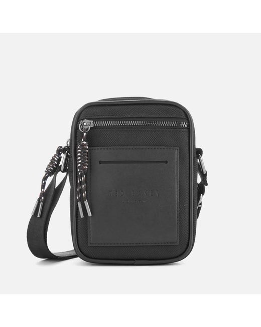 Lyst - Ted Baker Mowse Smart Nylon Mini Flight Bag in Black for Men