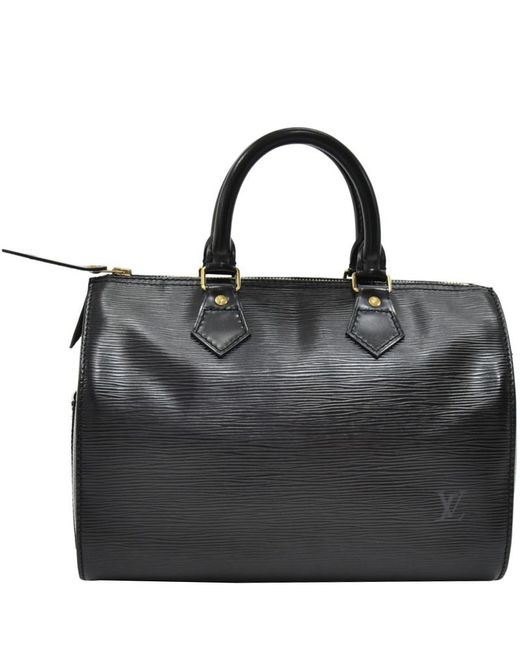 Louis Vuitton Noir Epi Leather Speedy 25 Bag in Black - Lyst