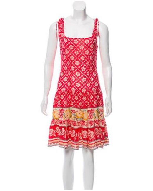 Coral Knee Length Dress